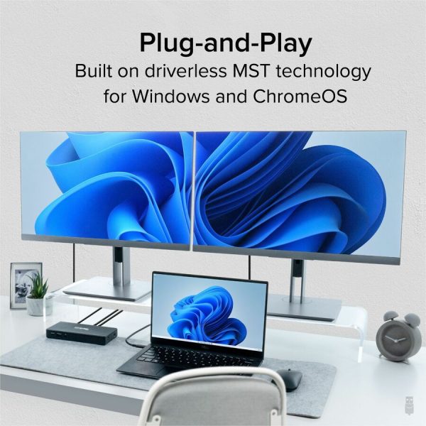 Plugable USB C Docking Station Dual Monitor 2 HDMI Ports, Power Delivery Dock, Dual 4K Monitor - Image 2
