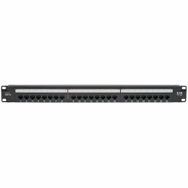 Eaton Tripp Lite Series 24-Port Cat6 Patch Panel - 4PPoE Compliant, 110/Krone, 568A/B, RJ45 Ethernet, 1U Rack-Mount, Black, TAA - Image 3