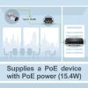 TRENDnet Gigabit Power Over Ethernet Injector, Full Duplex Gigabit Speeds, 1 x Gigabit Ethernet Port, 1 x PoE Gigabit Ethernet Port, Network Devices Up To 100M (328 ft), 15.4W, Black, TPE-113GI - Image 4