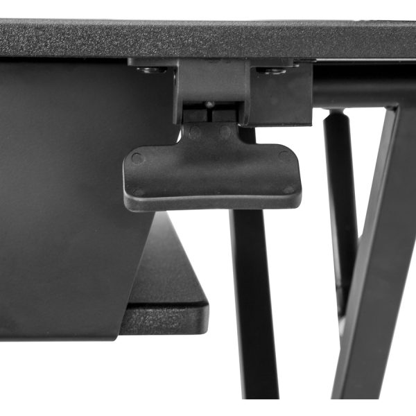 StarTech.com Sit Stand Desk Converter - Keyboard Tray - Height Adjustable Ergonomic Desktop/Tabletop Standing Desk - Large 35"x21" Surface - Image 2