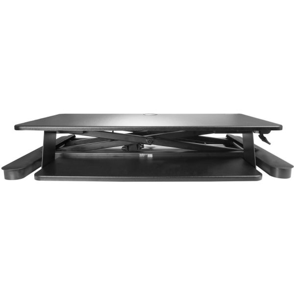 StarTech.com Sit Stand Desk Converter - Keyboard Tray - Height Adjustable Ergonomic Desktop/Tabletop Standing Desk - Large 35"x21" Surface - Image 3