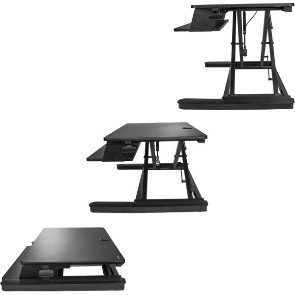 StarTech.com Sit Stand Desk Converter - Keyboard Tray - Height Adjustable Ergonomic Desktop/Tabletop Standing Desk - Large 35"x21" Surface - Image 5