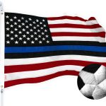 G128 Blue Lives Matter Flag Police Flag Embroidered 4x6 FT Spun Polyester