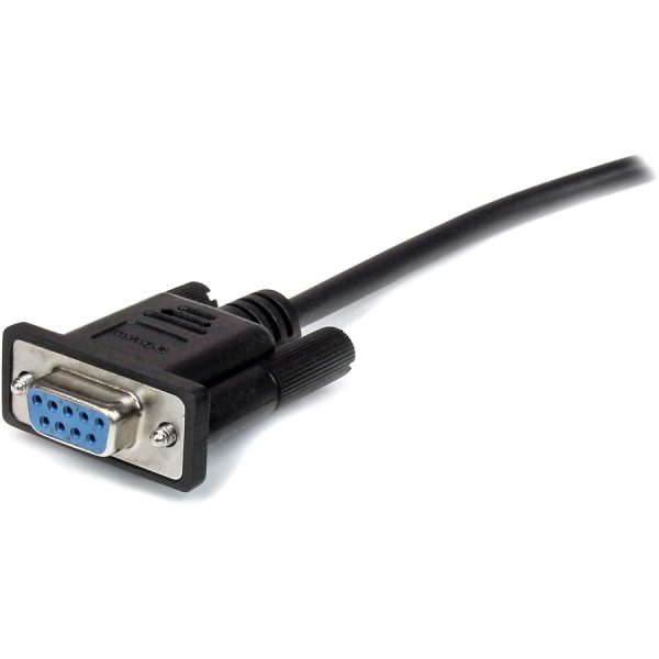 StarTech.com 2m Black Straight Through DB9 RS232 Serial Cable - M/F - Image 2
