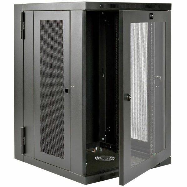 Eaton Tripp Lite Series SmartRack 18U UPS-Depth Wall-Mount Half-Height Rack Enclosure, Clear Acrylic Window, Hinged Back - Image 3