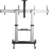StarTech.com Dual TV Cart, 60in VESA TVs up to 50kg/110lb each, Height Adjustable Mobile Display Mount/Cart, Rolling TV Cart on Wheels - Image 7