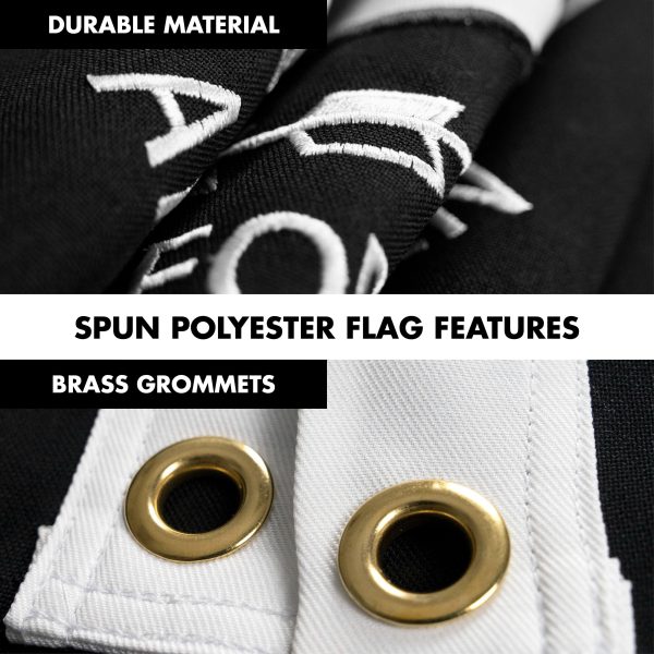 G128 Flag Pole 6 FT Silver Tangle Free & POW MIA Flag Emb 3x5 FT Combo Embroidered Spun Polyester - Image 4