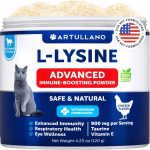 L Lysine for Cats   Lysine Powder Supplement   900mg serving   Immune Support for Cats & Kittens   Sneezing Runny Nose Squinting Watery Eyes Cold Eye Function Respiratory Health   with Taurine