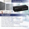 TRENDnet 4-Port Dual Monitor DisplayPort KVM Switch With Audio, 2-Port USB 2.0 Hub, 4K UHD Resolution Up To 3840 x 2160, Connect 4 DisplayPort Monitors, Dual Monitor 4 Port KVM Switch, Black, TK-440DP - Image 8