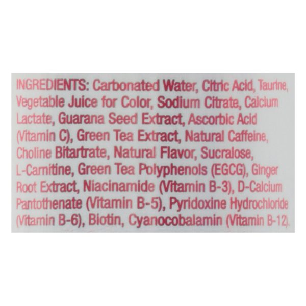 Aspire Healthy Energy - Sparkling Raspberry Acai - Case of 12 - 12 OZ - Image 3