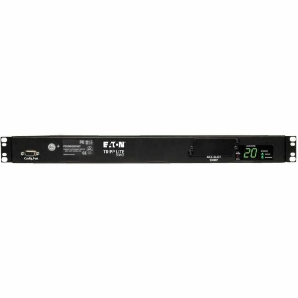 Eaton Tripp Lite Series 3.8kW Single-Phase Local Metered Automatic Transfer Switch PDU, Two 200-240V C20 Inlets, 8 C13 & 2 C19 Outputs, 1U, TAA - Image 3
