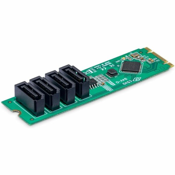StarTech.com 4-Port M.2 to SATA Adapter Card, M.2 PCIe 3.0 to SATA HDD/SSD Expansion Card for Windows/macOS/Linux - Image 2