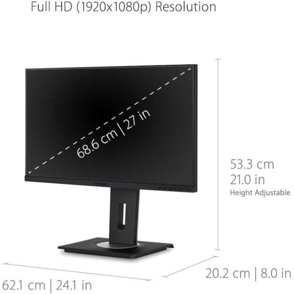 ViewSonic VG2755 27 Inch IPS 1080p Monitor with USB C, HDMI, DisplayPort, VGA and 40 Degree Tilt Ergonomics for Home and Office - Image 10