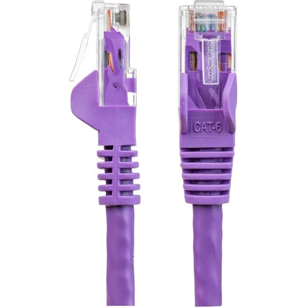 StarTech.com 30ft CAT6 Ethernet Cable - Purple Snagless Gigabit - 100W PoE UTP 650MHz Category 6 Patch Cord UL Certified Wiring/TIA - Image 3