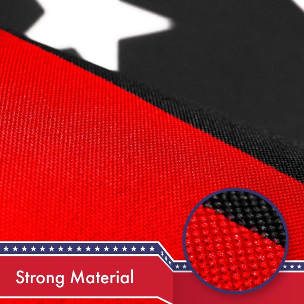 Thin Red Line Flag 3x5 Ft 3-Pack Printed 150D Polyester By G128 - Image 4