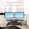 StarTech.com Corner Sit Stand Desk Converter with Keyboard Tray, Large Surface 35"x21" , Height Adjustable Ergonomic Tabletop Standing Desk - Image 8