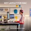 Logitech MX Mechanical Mini for Mac Wireless Illuminated Keyboard, Low-Profile Switches, Tactile Quiet Keys, Pale Gray - Image 2