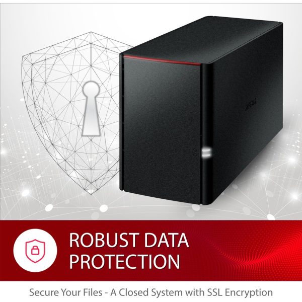 BUFFALO LinkStation SoHo 220 Home-Office NAS Storage 8TB Personal Cloud Hard Drives Included - Image 7