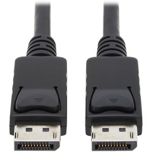 Eaton Tripp Lite Series DisplayPort Cable with Latching Connectors, 4K 60 Hz (M/M), Black, 10 ft. (3.05 m)