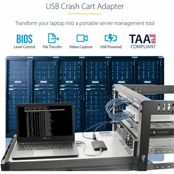 StarTech.com USB Crash Cart Adapter with File Transfer & Video Capture at 1920 x1200 60Hz, TAA - Image 2