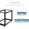StarTech.com 4-Post 12U Mobile Open Frame Server Rack, 19" Network Rack with Casters, Rolling Rack for Computer/AV/Data/IT Equipment - Image 4