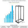 StarTech.com 4-Post 12U Mobile Open Frame Server Rack, 19" Network Rack with Casters, Rolling Rack for Computer/AV/Data/IT Equipment - Image 5