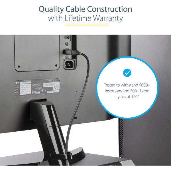 StarTech.com 3ft (1m) VESA Certified DisplayPort 1.4 Cable, 8K 60Hz HDR10, UHD 4K 120Hz Video, DP to DP Monitor Cord, DP 1.4 Cable, M/M - Image 8