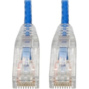 Eaton Tripp Lite Series Cat6 Gigabit Snagless Slim UTP Ethernet Cable (RJ45 M/M), PoE, Blue, 6-in. (15.24 cm)