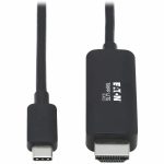 Eaton Tripp Lite Series USB-C to HDMI Adapter Cable (M/M), 4K, 4:4:4, Thunderbolt 3 Compatible, Black, 3 ft. (0.9 m)