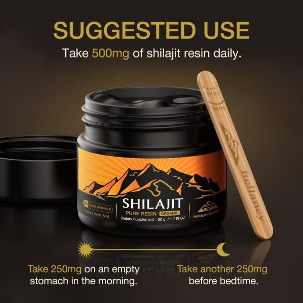Beilancy Himalayan Shilajit Resin Liquid Supplement, Shilajit for Men and Women with Fulvic Acid, Iron, and Magnesium for Energy and Health Support, 50 g, 2 Month Supply - Image 6