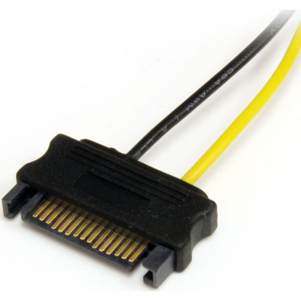 StarTech.com 6in SATA Power to 6 Pin PCI Express Video Card Power Cable Adapter - Image 2
