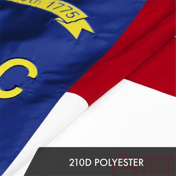 North Carolina State Flag 3x5 Ft 3-Pack Embroidered Polyester By G128 - Image 4