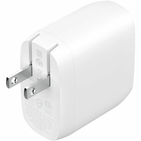 Belkin Dual USB-C Wall Charger w/PPS 60W for Apple iPhone, Galaxy, Google - Compatible w/USB-C to Lightning & USB-C