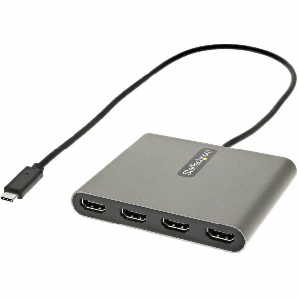 StarTech.com USB C to Quad HDMI Adapter, USB-C to 4x HDMI Monitor Converter for Windows (no support for macOS/ChromeOS/Linux) - TAA