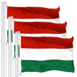 G128 3 Pack: Hungary Hungarian Flag | 3x5 Ft | LiteWeave Pro Series Printed 150D Polyester | Country Flag, Indoor/Outdoor, Vibrant Colors, Brass Grommets, Thicker and More Durable Than 100D 75D Poly