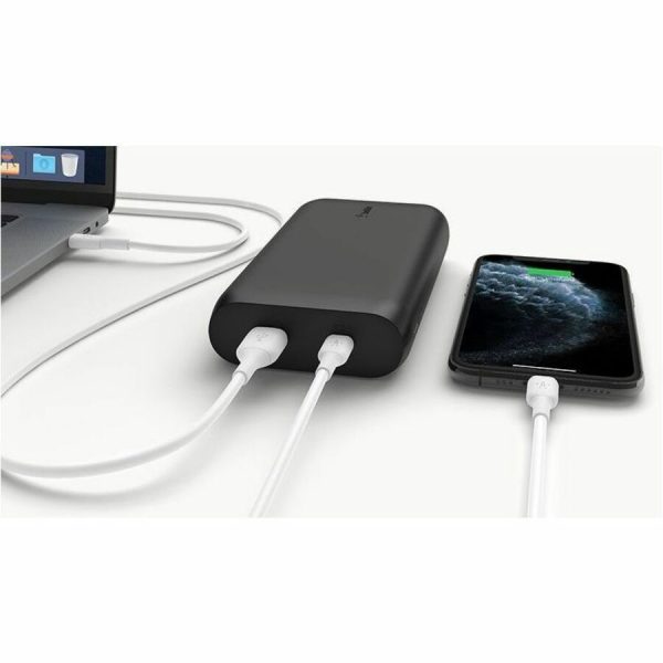 Belkin 30W USB-C 2-Port Power Bank - 20k mAh - 1xUSB-C (30W), 1xUSB-A (12W) - Portable Charger - Black - Image 8