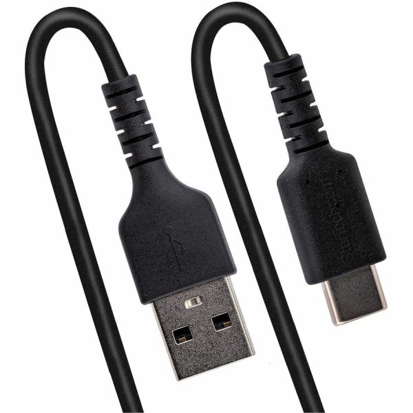 StarTech.com 3ft (1m) USB A to C Charging Cable, Coiled Heavy Duty USB 2.0 A to Type-C, Durable Fast Charge & Sync USB-C Cable, Black, M/M - Image 6