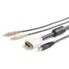StarTech.com 4-in-1 USB DVI KVM Cable - Keyboard / video / mouse / audio extender - 4 pin USB Type A, mini-phone stereo 3.5 mm , DVI-I - mini-phone stereo 3.5 mm , 4 pin USB Type B, DVI-I - 3 m - Image 2