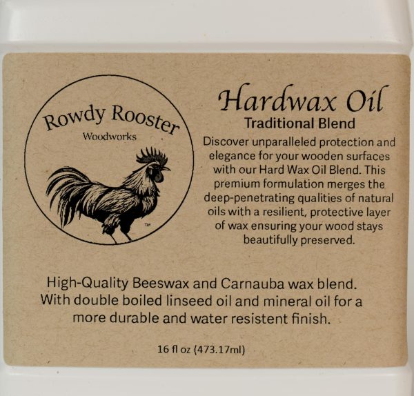 Rowdy Rooster's Traditional HardWax Oil for a Beautiful Finish on Furniture Tables and More. Easy to Apply Satin Finish 16 Fl Oz - Image 3