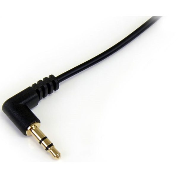 StarTech.com 3 ft Slim 3.5mm to Right Angle Stereo Audio Cable - M/M - Image 2