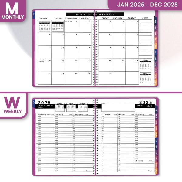 2025 Appointment Book & Planner   6.5 x 8.5 inches Large Tabbed Daily Hourly Weekly Planner Calendar & Schedule Book 30 Minute time Slots Business & Personal Planner Jan 2025  Dec 2025  Magenta - Image 3