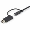 StarTech.com 3ft/1m USB-C Cable with USB-A Adapter Dongle, USB-C to C (10Gbps/PD), USB-A to C (5Gbps), 2-in-1 USB C Cable for Hybrid Dock - Image 3