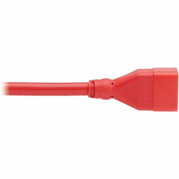 Eaton Tripp Lite Series Power Extension Cord, C20 to C19 - Heavy-Duty, 20A, 250V, 12 AWG, 6 ft. (1.8 m), Red - Image 5