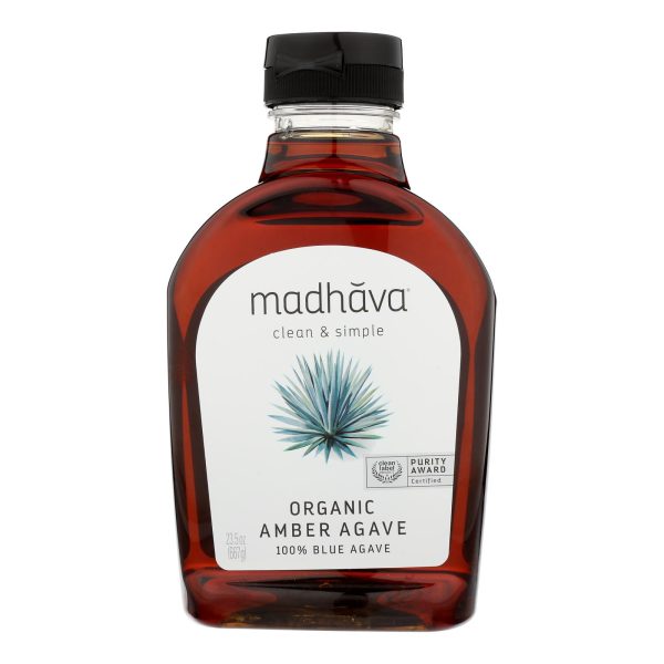Madhava Honey Organic Agave Nectar - Amber - Case of 6 - 23.5 oz. - Image 3