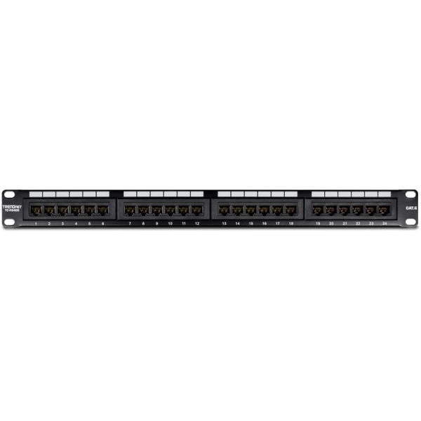 TRENDnet 24-Port Cat6 Unshielded Patch Panel, Wallmount or Rackmount, Compatible with Cat3,4,5,5e,6 Cabling, For Ethernet, Fast Ethernet, Gigabit Applications, Black, TC-P24C6 - Image 7