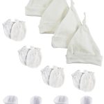 Unisex Knotted Caps , Booties And Mittens - 10 Piece Set Nc_0943