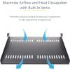 StarTech.com 1U Vented Server Rack Cabinet Shelf - Fixed 16" Deep Cantilever Rackmount Tray for 19" Data/AV/Network Enclosure w/Cage Nuts - Image 4