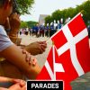 G128 30 Pack Handheld Denmark Danish Stick Flags | 12x18 In | Printed 150D Polyester, Country Flag, Solid Wooden Stick, Spear Gold Tip - Image 5
