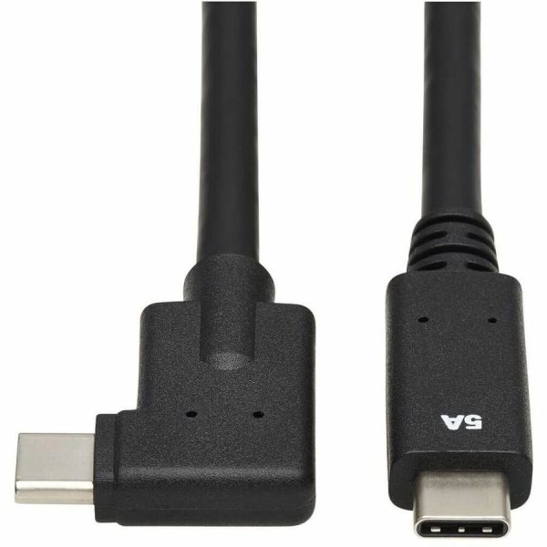 Eaton Tripp Lite Series USB-C Cable (M/M) - USB 3.2 Gen 2 (10 Gbps), 5A (100W) Rating, Thunderbolt 3 Compatible, Right-Angle Plug, 1 m (3.3 ft.) - Image 6