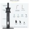 StarTech.com Free Standing Single Monitor Mount, Height Adjustable Ergonomic Monitor Desk Stand, For VESA Mount Displays up to 32" (15lb) - Image 6